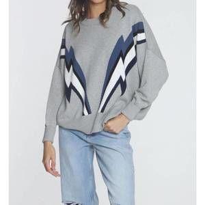 NEW LABEL+THREAD retro sweatshirt in fog bolt multi